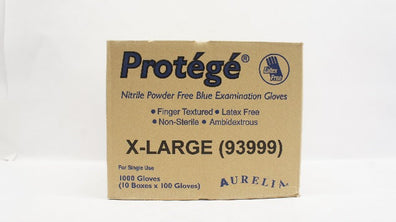 Aurelia 93999 Protege Nitrile Blue Examination Gloves X-Large - Case of 1000